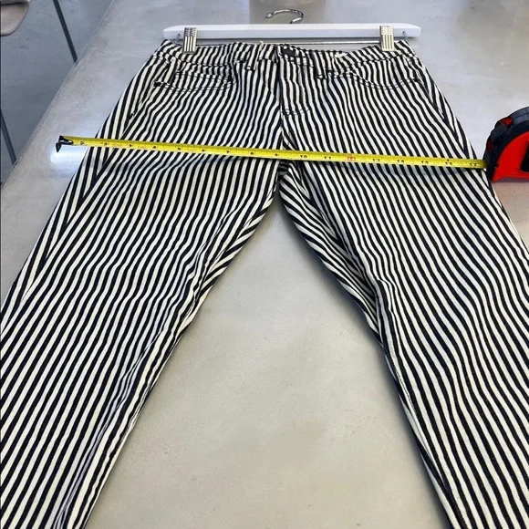 Nili Lotan Black and White Striped Pants - Picture 5 of 6